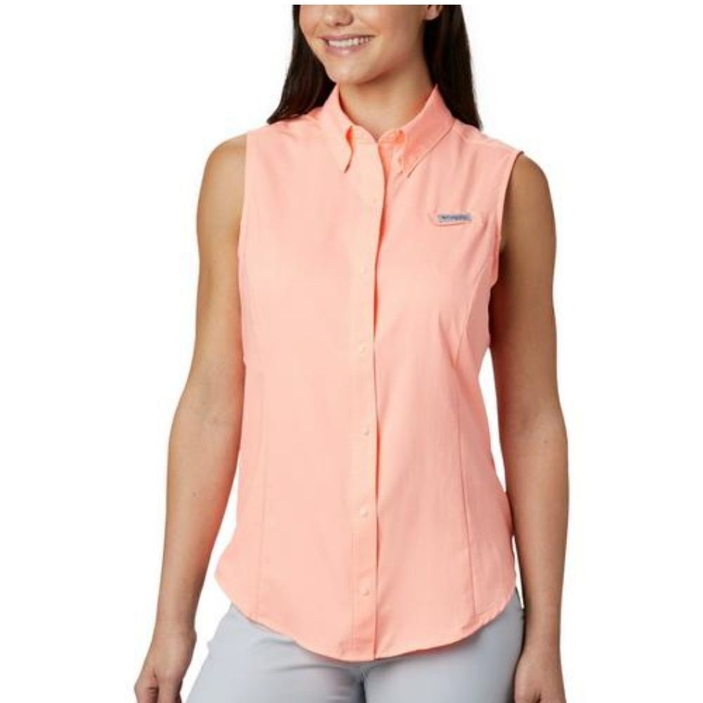 Columbia PFG Womens Sleeveless Solid Tamiami Top Medium
